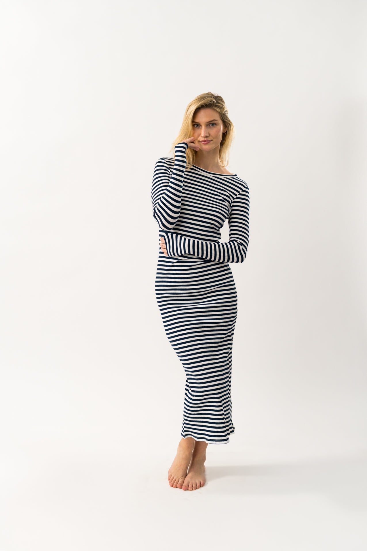 Lollys Laundry ChristineLL Maxi Dress LS Dress 26 Navy