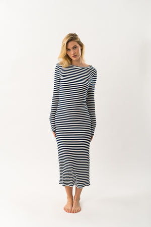 Lollys Laundry ChristineLL Maxi Dress LS Dress 26 Navy