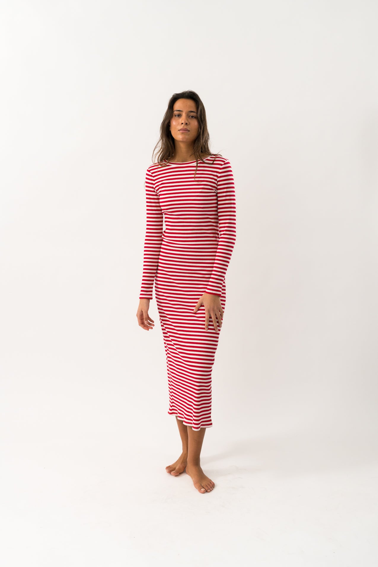 Lollys Laundry ChristineLL Maxi Dress LS Dress 30 Red