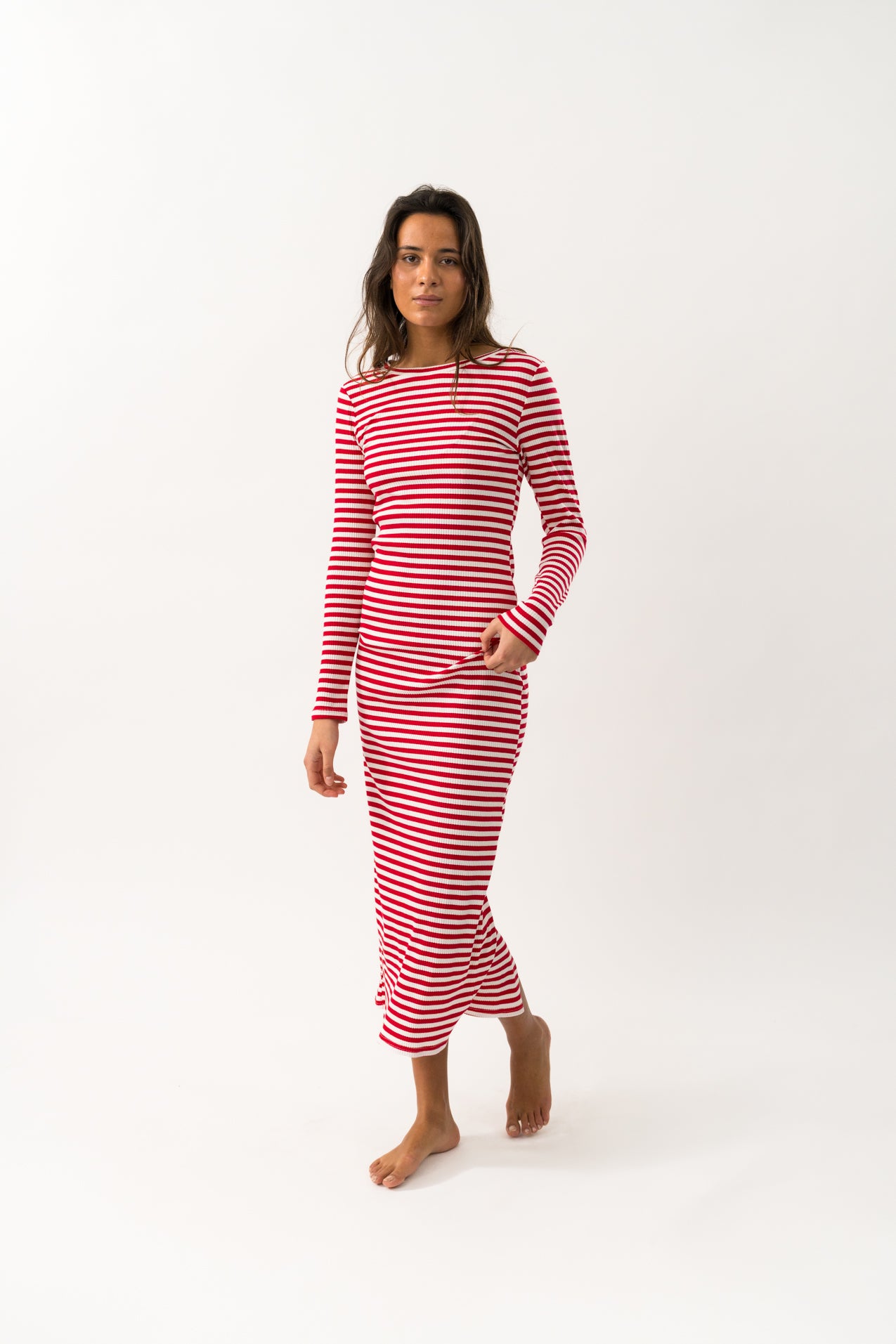 Lollys Laundry ChristineLL Maxi Dress LS Dress 30 Red