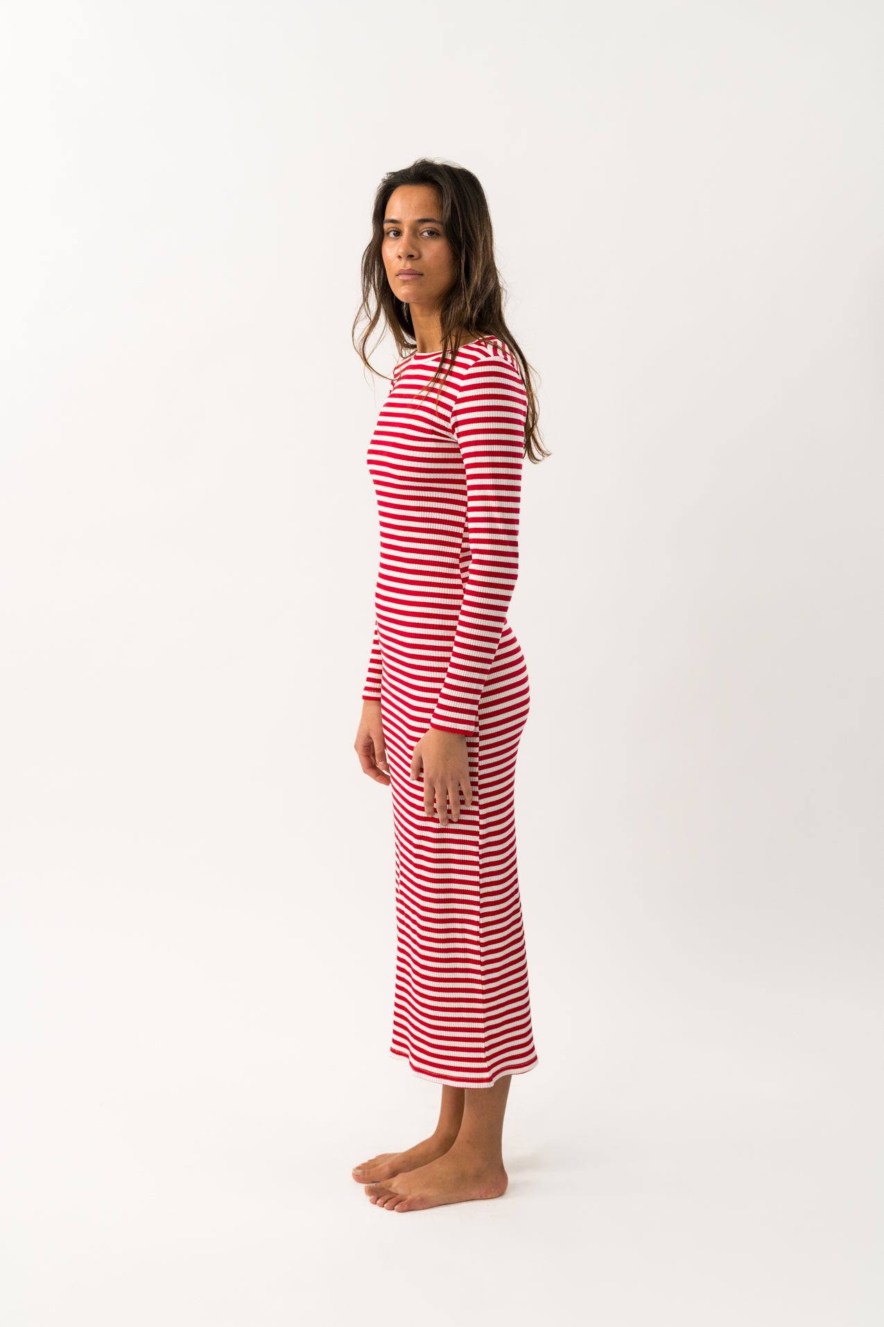 Lollys Laundry ChristineLL Maxi Dress LS Dress 30 Red