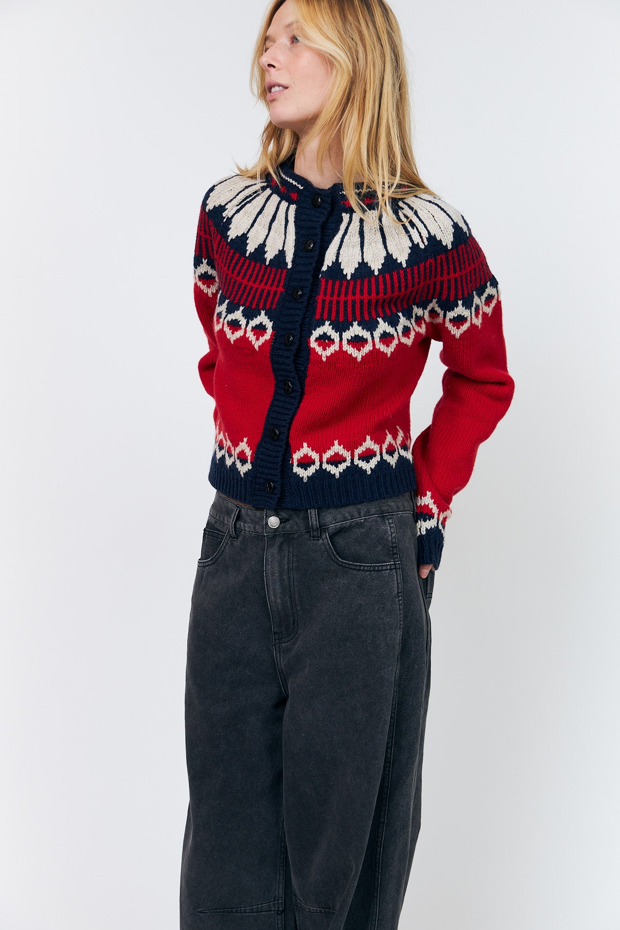 Lollys Laundry ClareLL Knit Cardigan Cardigan 30 Red