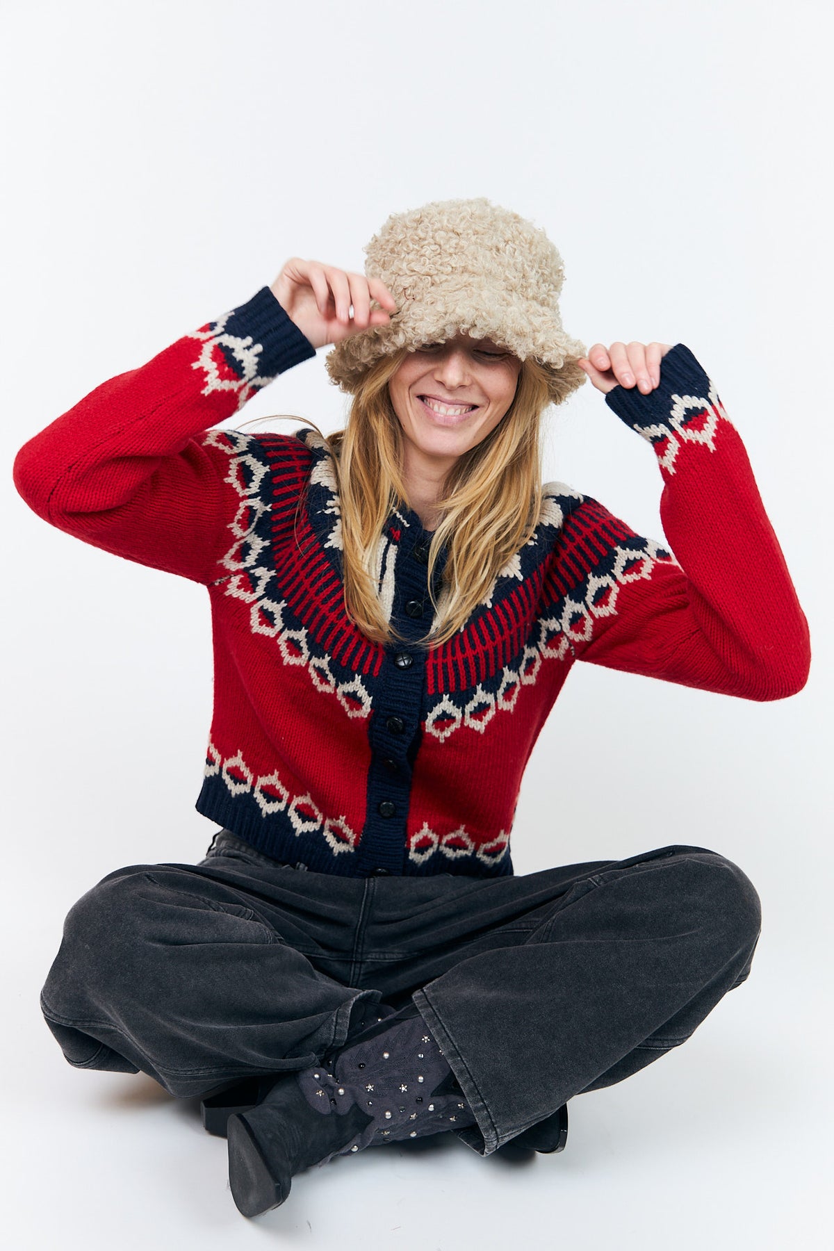 Lollys Laundry ClareLL Knit Cardigan Cardigan 30 Red
