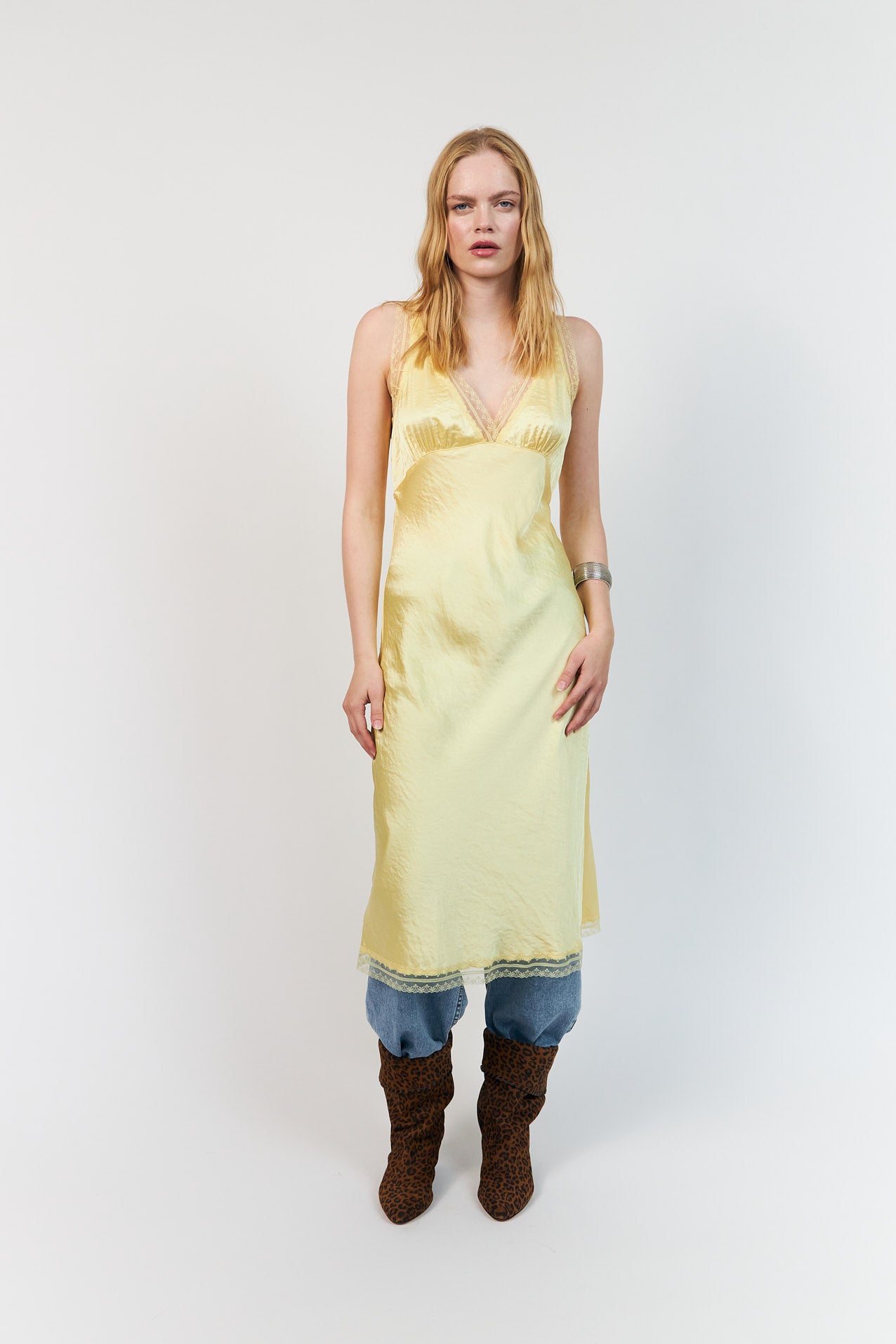 Lollys Laundry ClariLL Midi Dress Dress 93 Light Yellow