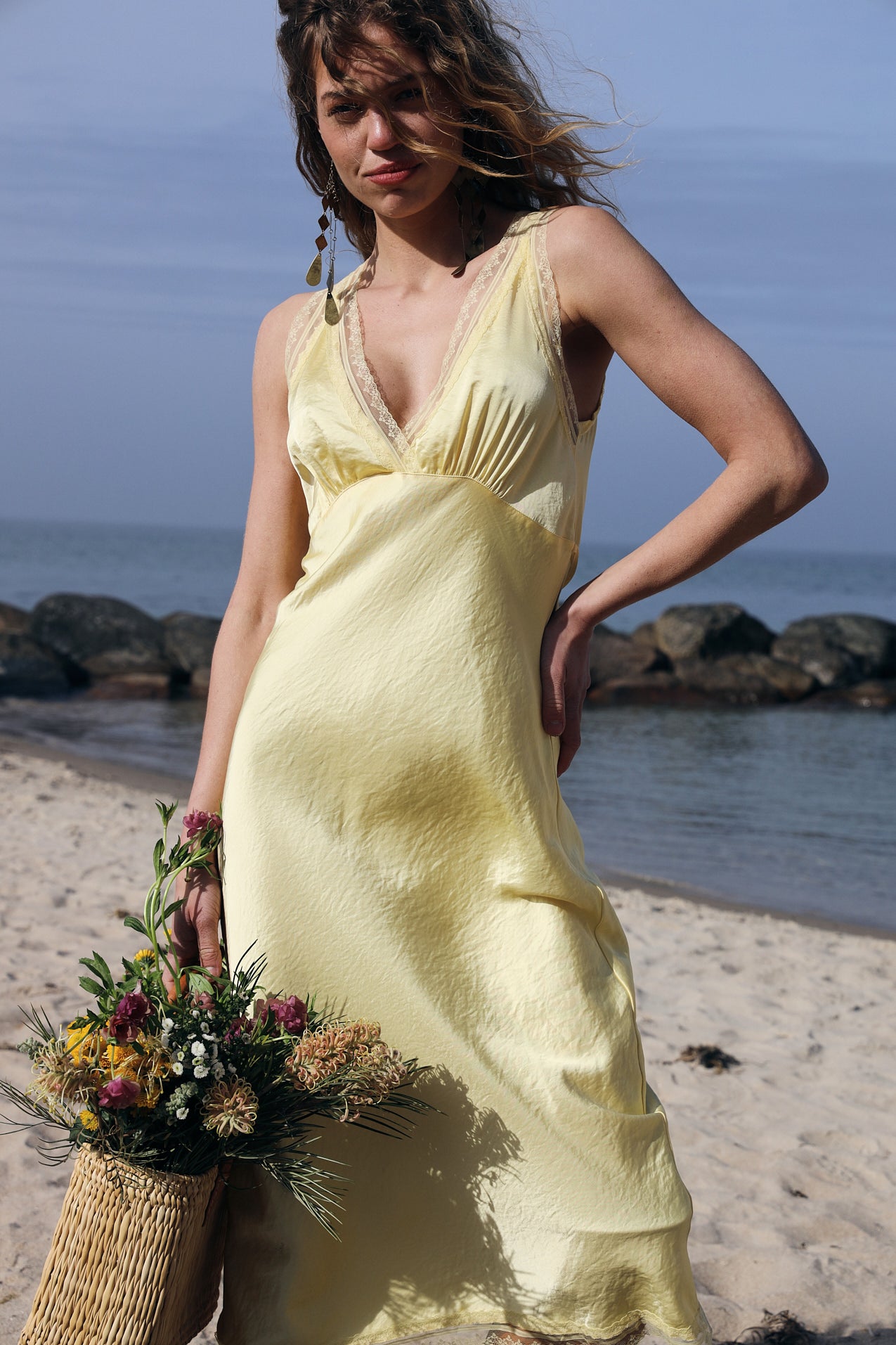 Lollys Laundry ClariLL Midi Dress Dress 93 Light Yellow