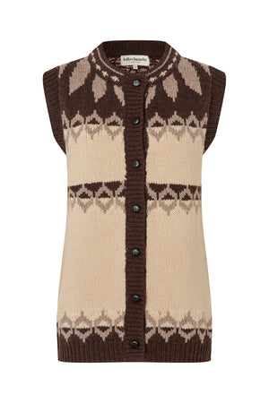 Lollys Laundry CleoLL Knit Vest Vest 02 Creme