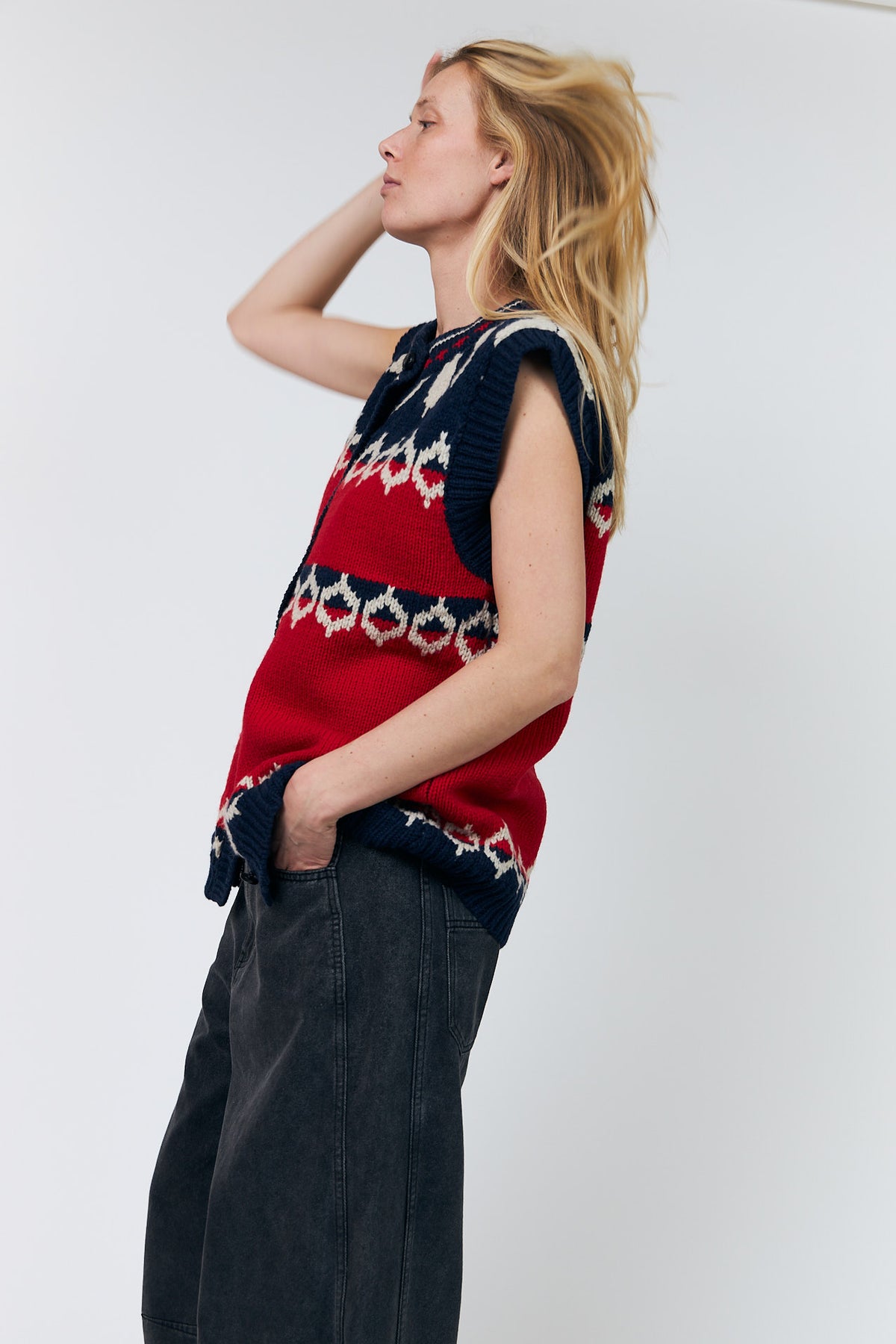 Lollys Laundry CleoLL Knit Vest Vest 30 Red
