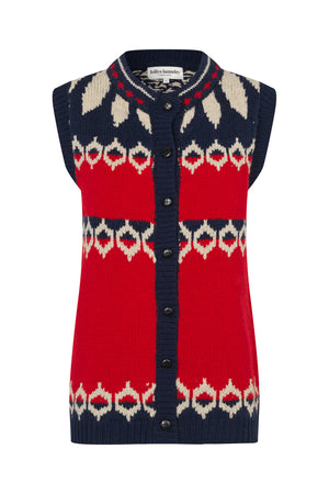 Lollys Laundry CleoLL Knit Vest Vest 30 Red