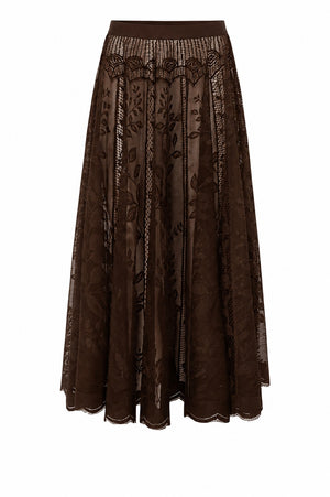 Lollys Laundry CollinsLL Maxi Skirt Skirt  87 Dark Mokka
