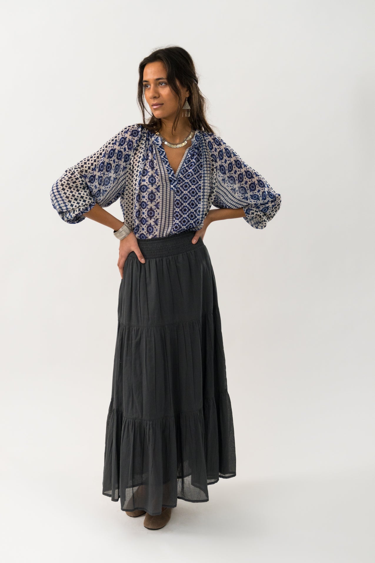 Lollys Laundry DiamondLL Maxi Skirt Skirt 18 Washed Black