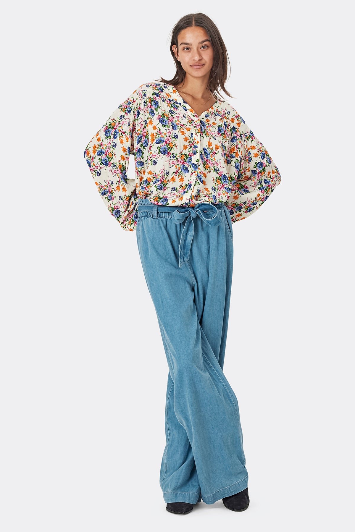 Lollys Laundry ElifLL Shirt LS Shirt 74 Flower Print