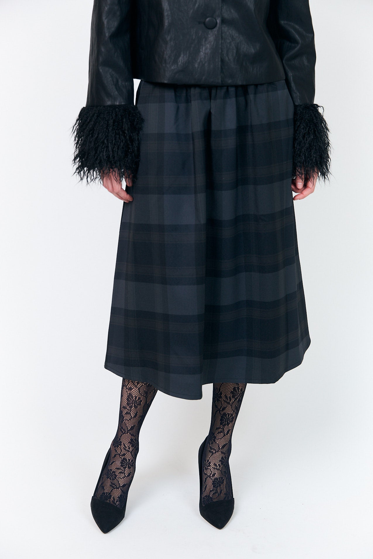 EllaLL Midi Skirt - Dark Grey