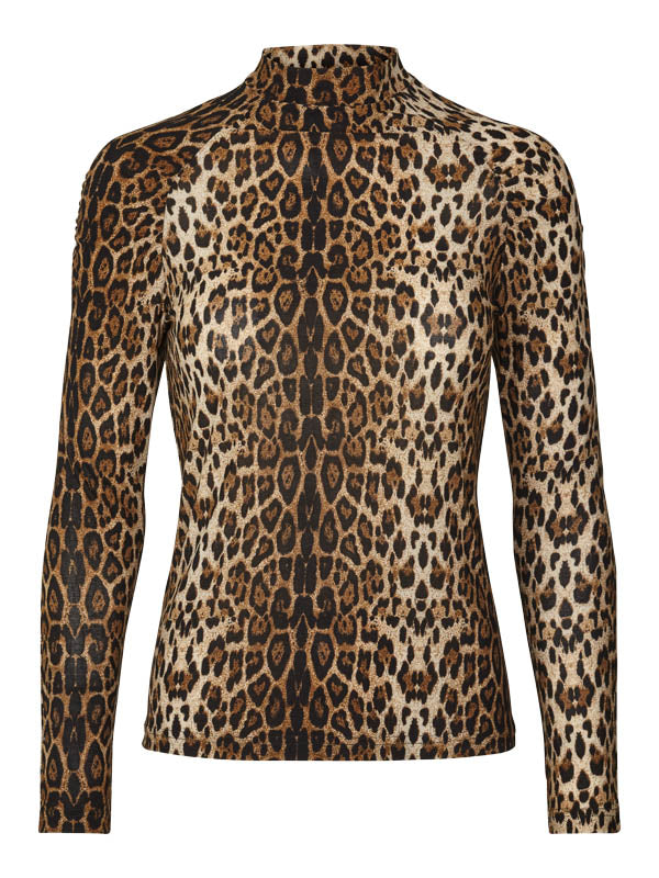 Lollys Laundry Ellen Blouse Shirt 72 Leopard Print