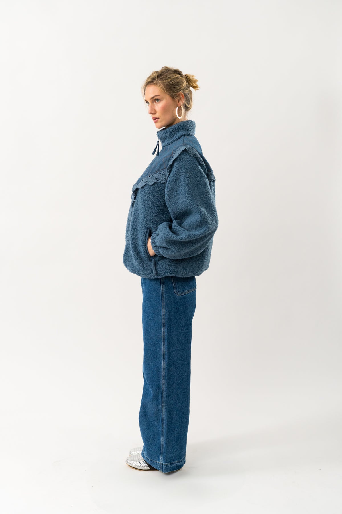 Lollys Laundry FalLL Teddy Jacket Outerwear 29 Dusty Blue