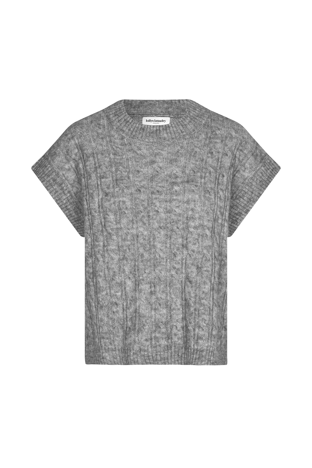 Lollys Laundry FinnLL Knit Vest Vest 13 Light Grey Melange