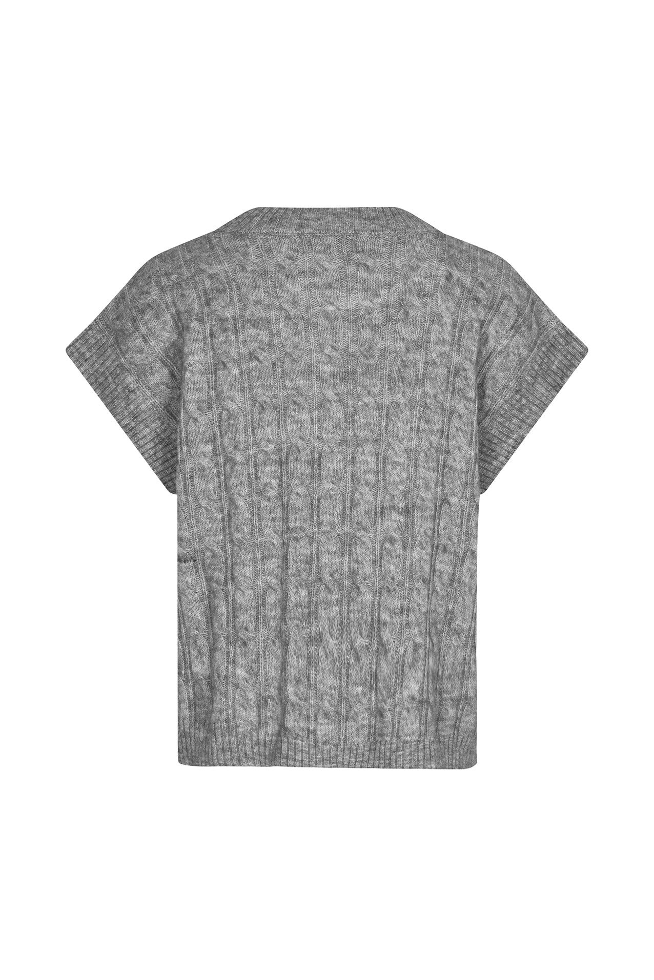 Lollys Laundry FinnLL Knit Vest Vest 13 Light Grey Melange