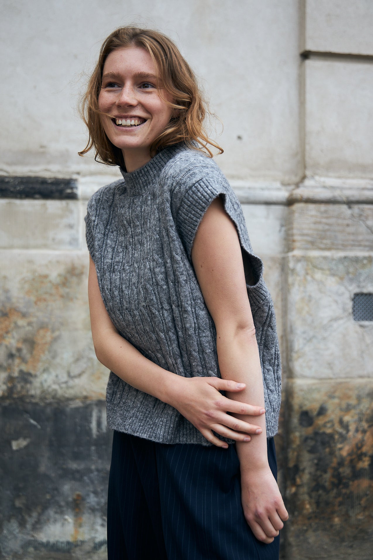 Lollys Laundry FinnLL Knit Vest Vest 11 Grey Melange