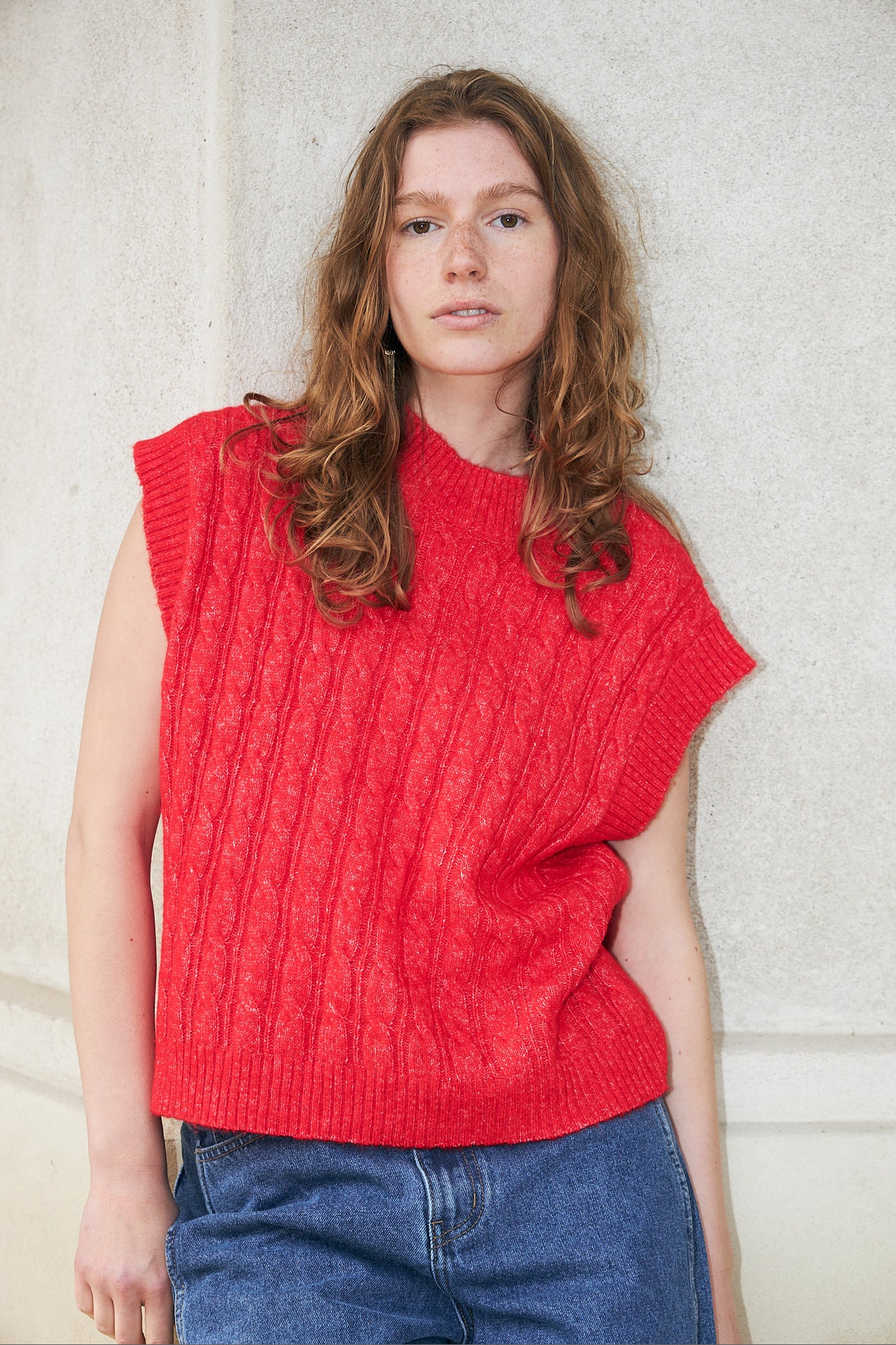 Lollys Laundry FinnLL Knit Vest Vest 30 Red