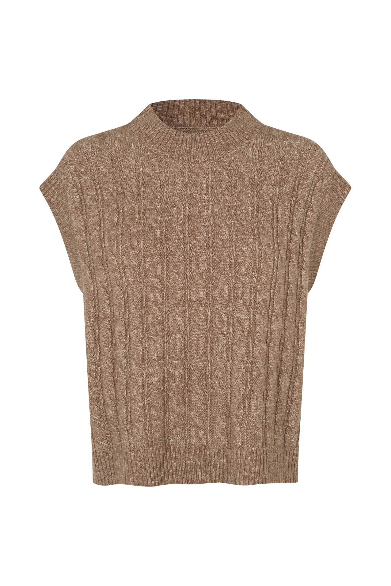 Lollys Laundry FinnLL Knit Vest Vest 58 Camel