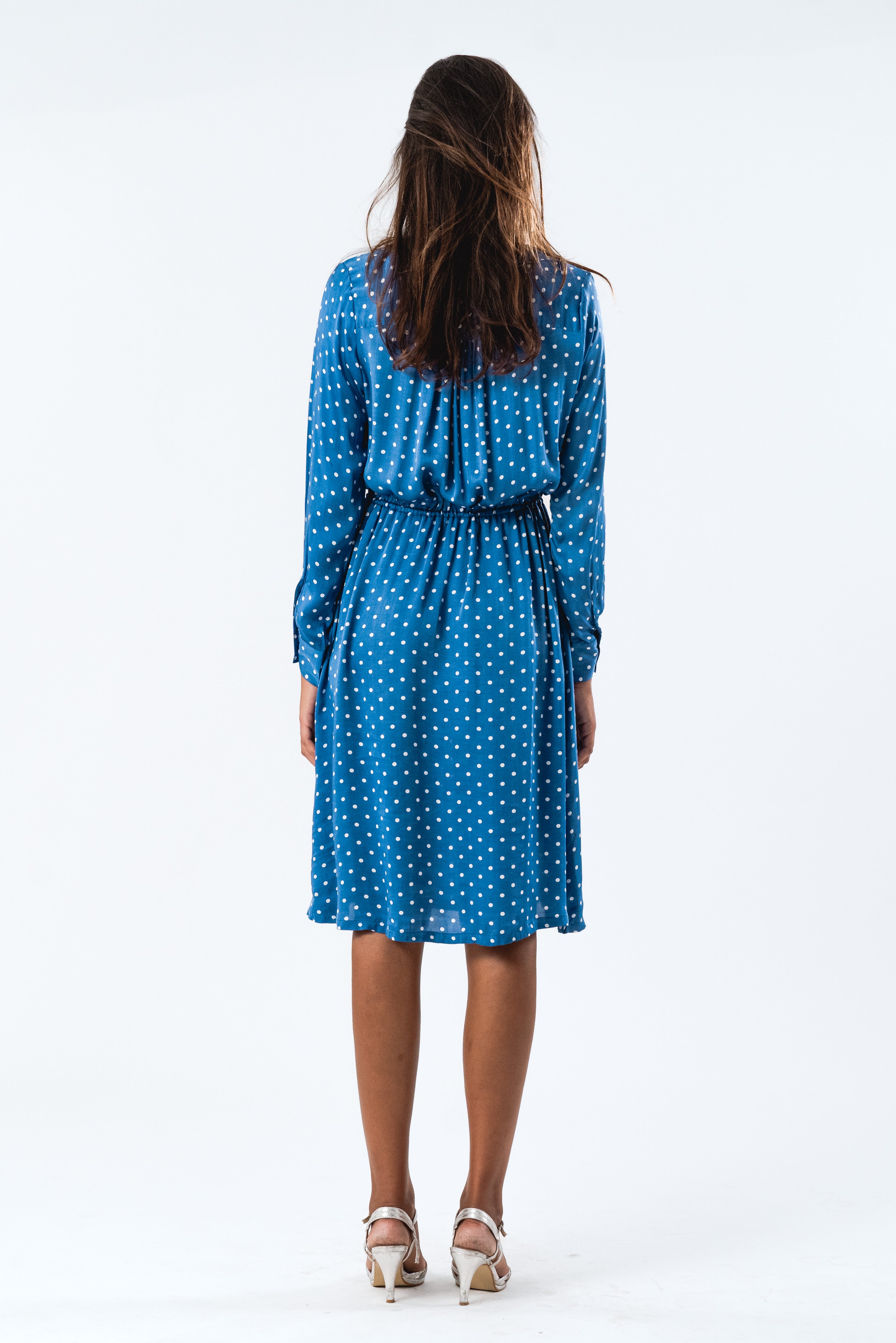 Lollys Laundry FionaLL Midi Dress LS Dress 76 Dot Print