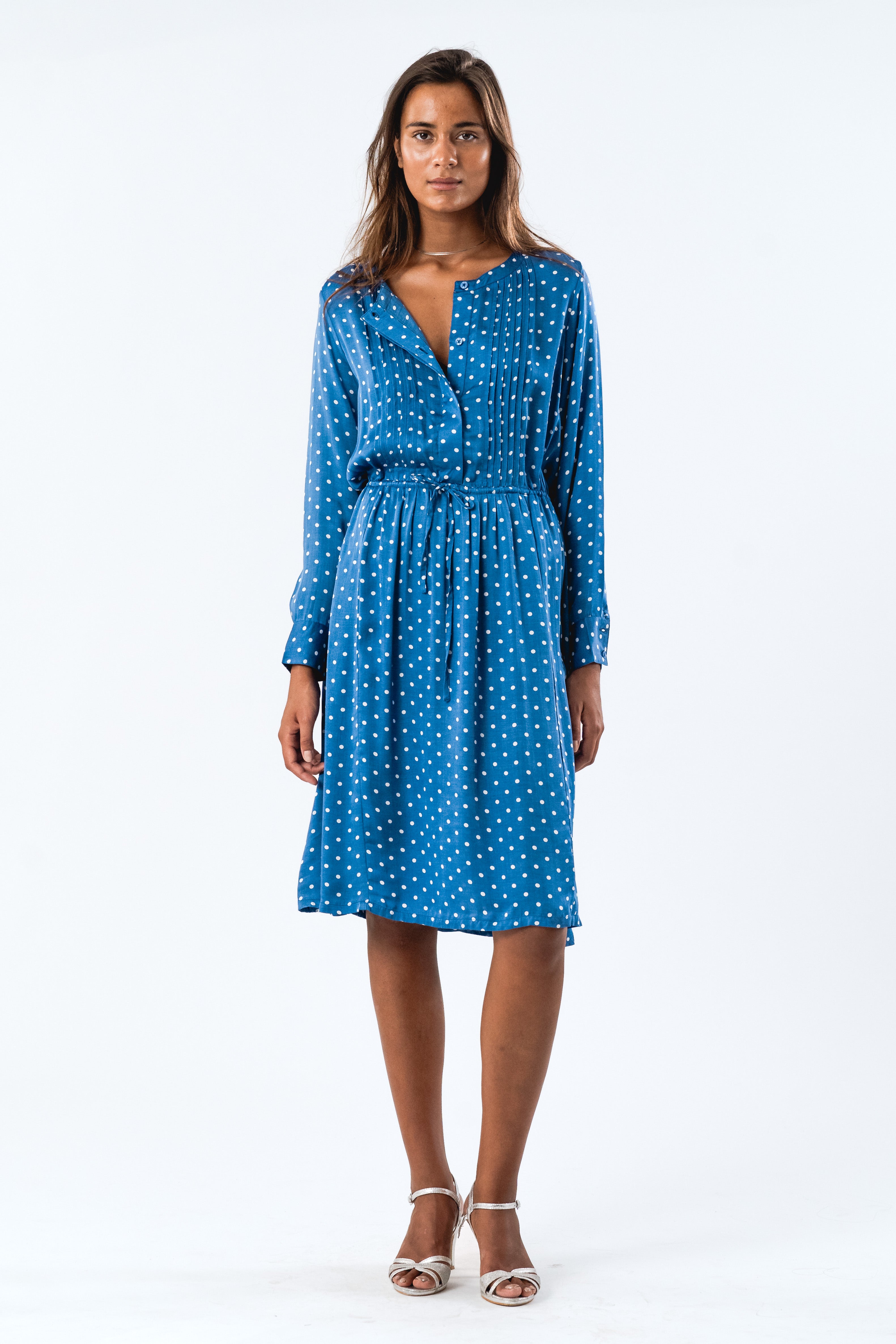 Lollys Laundry FionaLL Midi Dress LS Dress 76 Dot Print