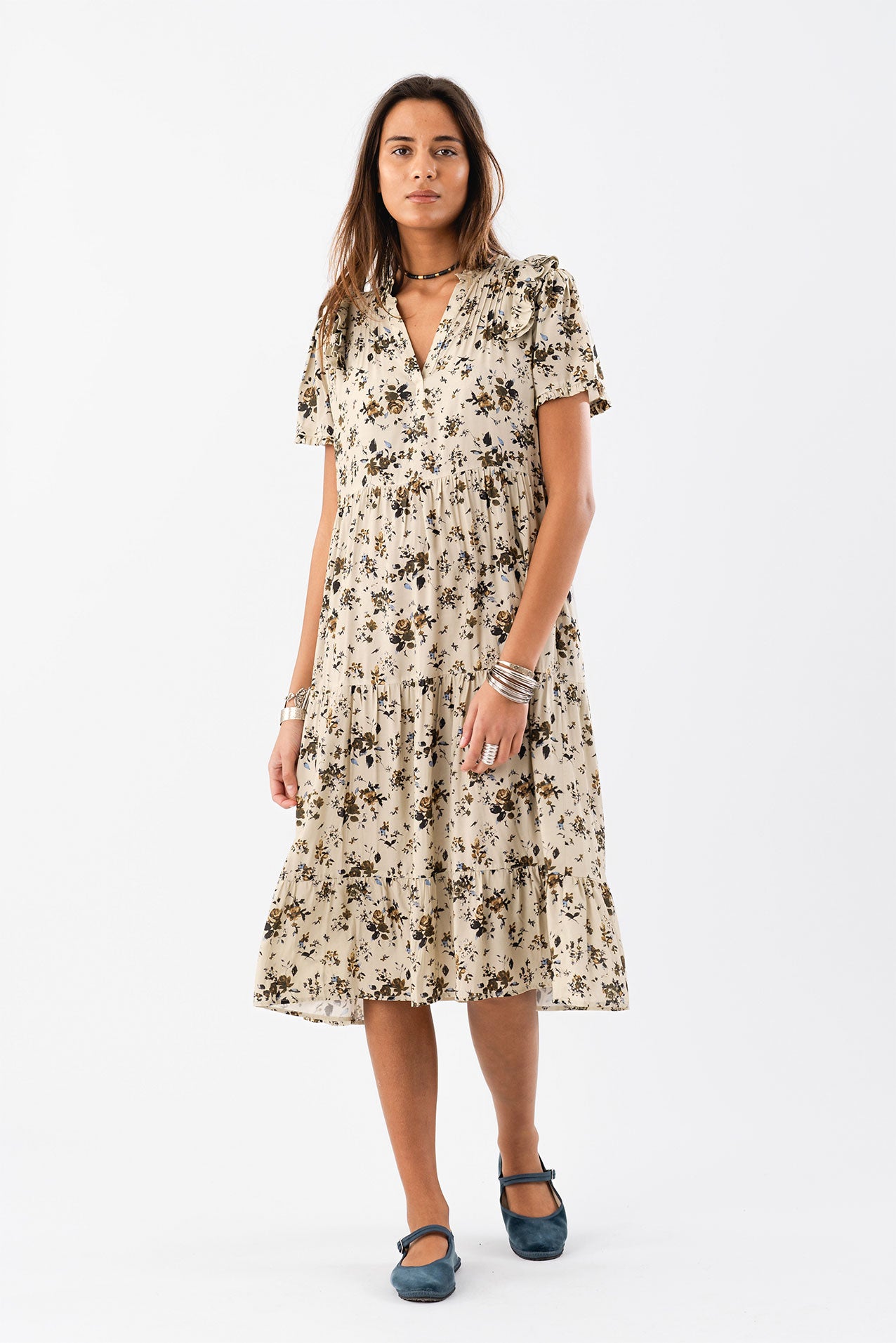 Lollys Laundry FreddyLL Midi Dress SS Dress 74 Flower Print