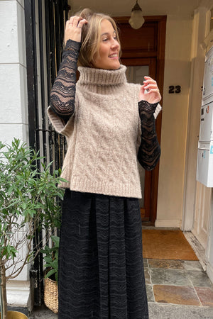 Lollys Laundry FresnoLL Knit Vest Vest 04 Sand