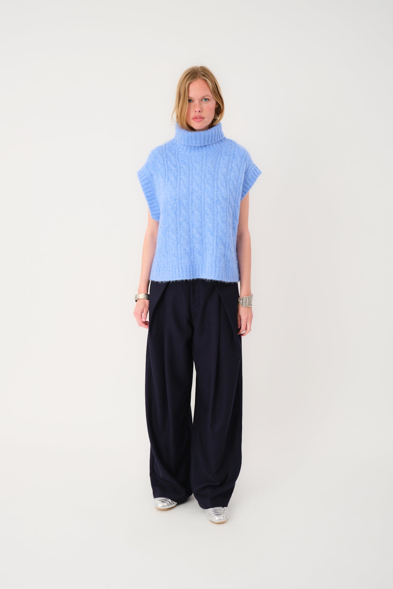 Lollys Laundry FresnoLL Knit Vest Vest 20 Blue