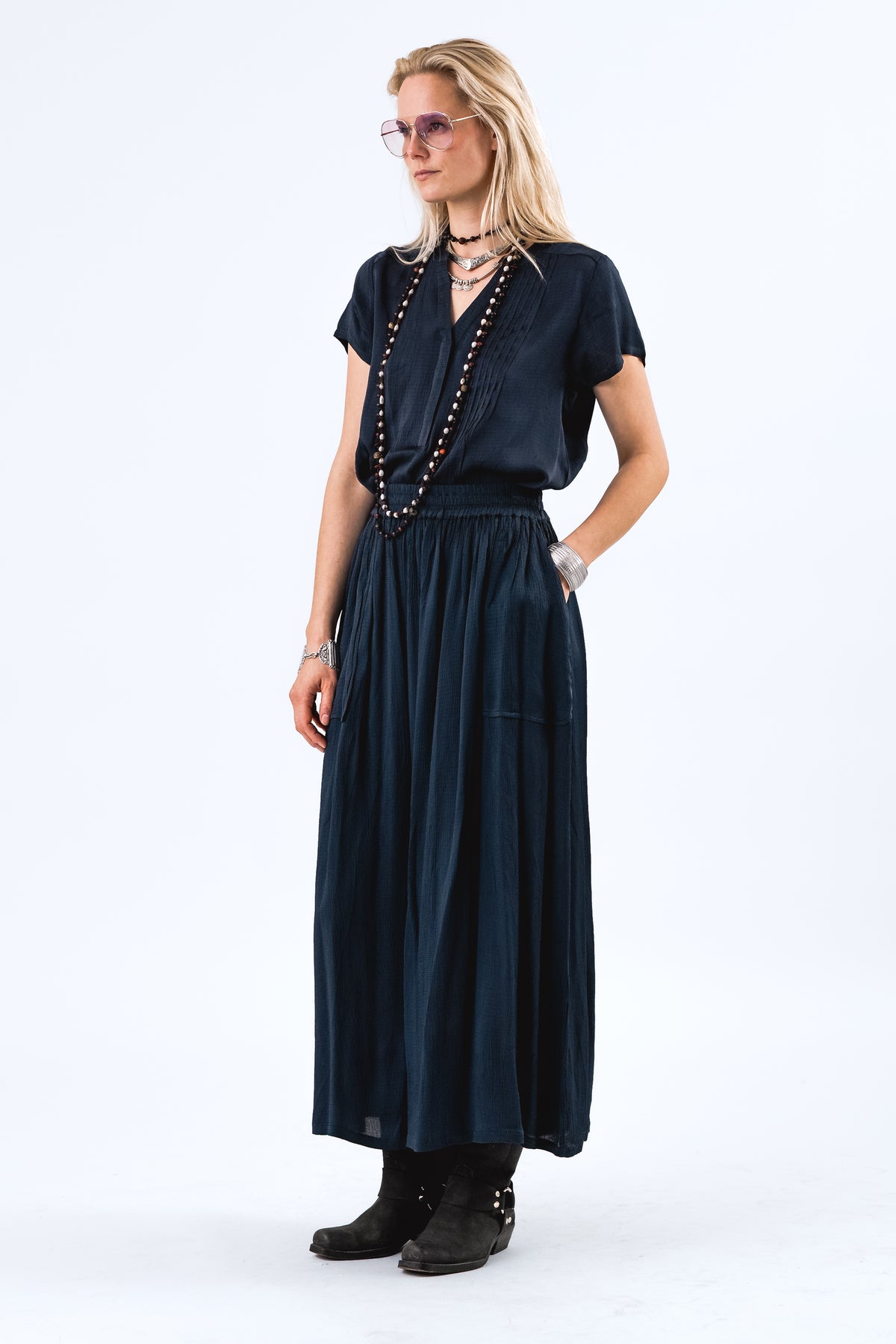 Lollys Laundry HeatherLL Blouse Blouse 23 Dark Blue