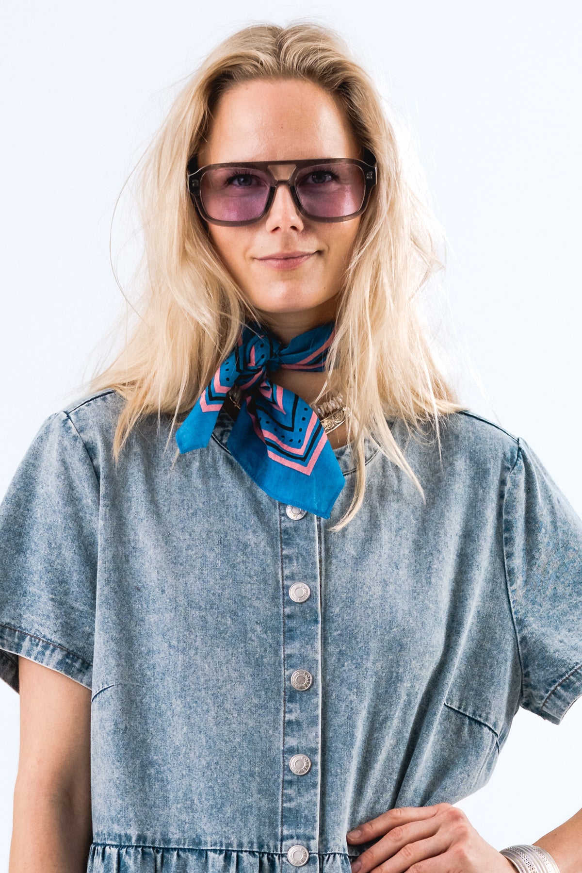 Lollys Laundry HemlockLL Bandana Scarf 20 Blue