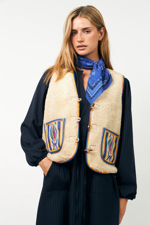 Lollys Laundry HugoLL Teddy Vest Vest 20 Blue