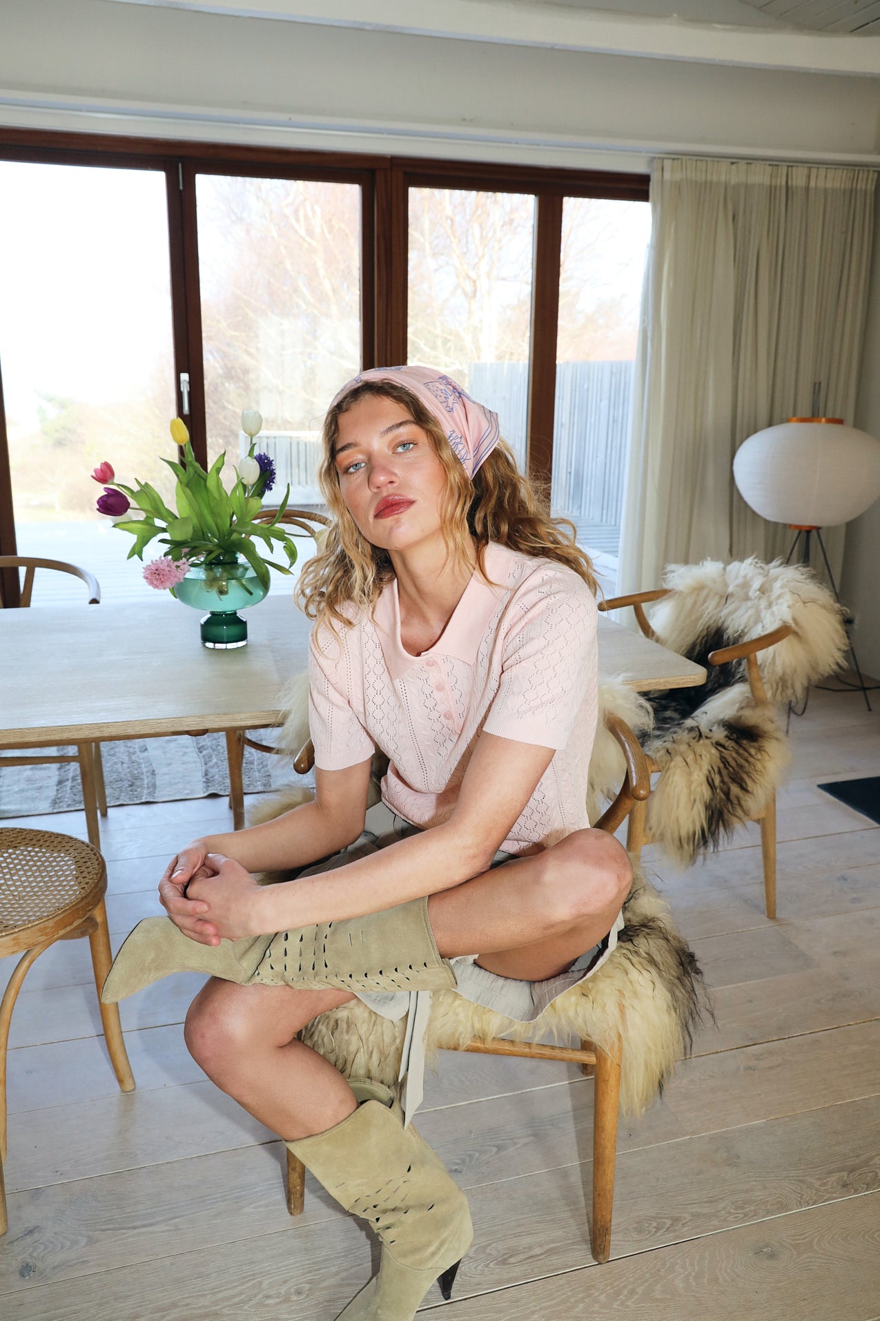 HunterLL Scarf - Light Pink