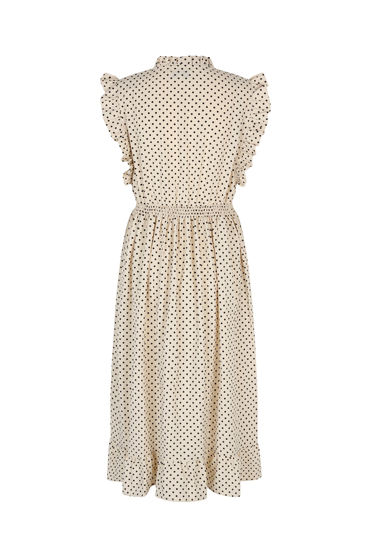 Lollys Laundry IdinaLL Midi Dress SL Dress 02 Creme