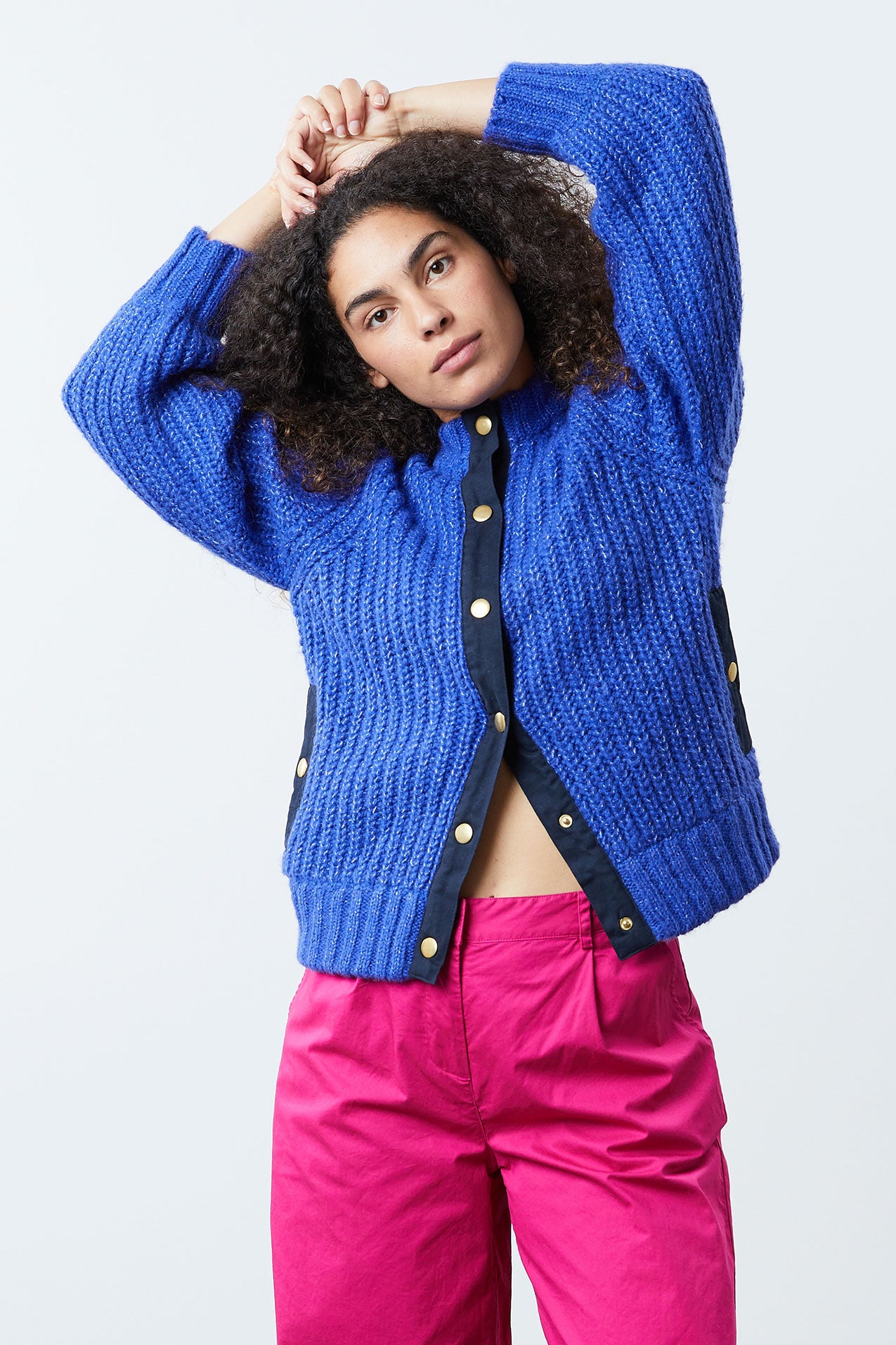 Lollys Laundry Jamie Cardigan Jumper 25 Royal Blue