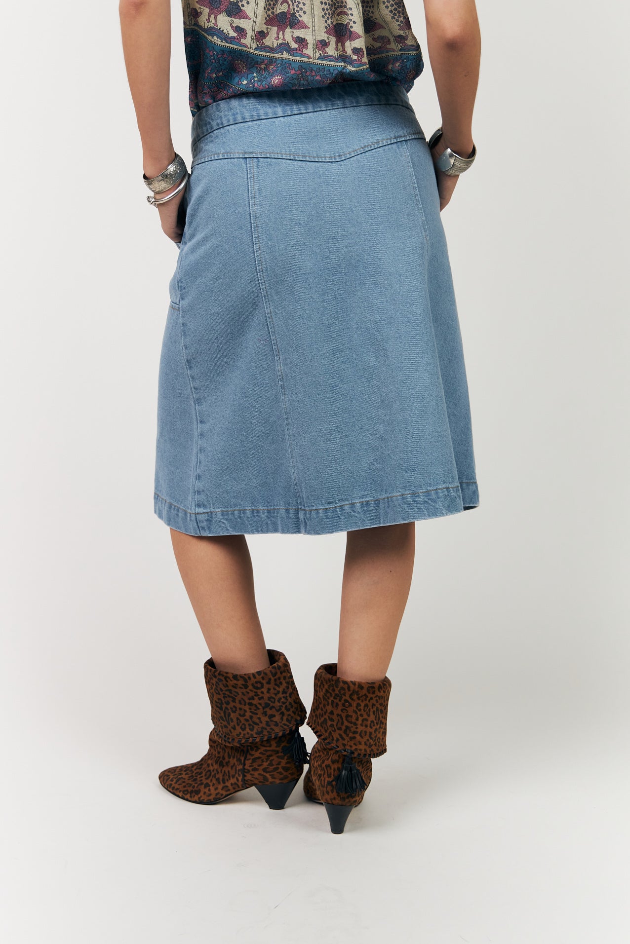 Lollys Laundry KayLL midi Skirt Skirt 100 Washed Denim
