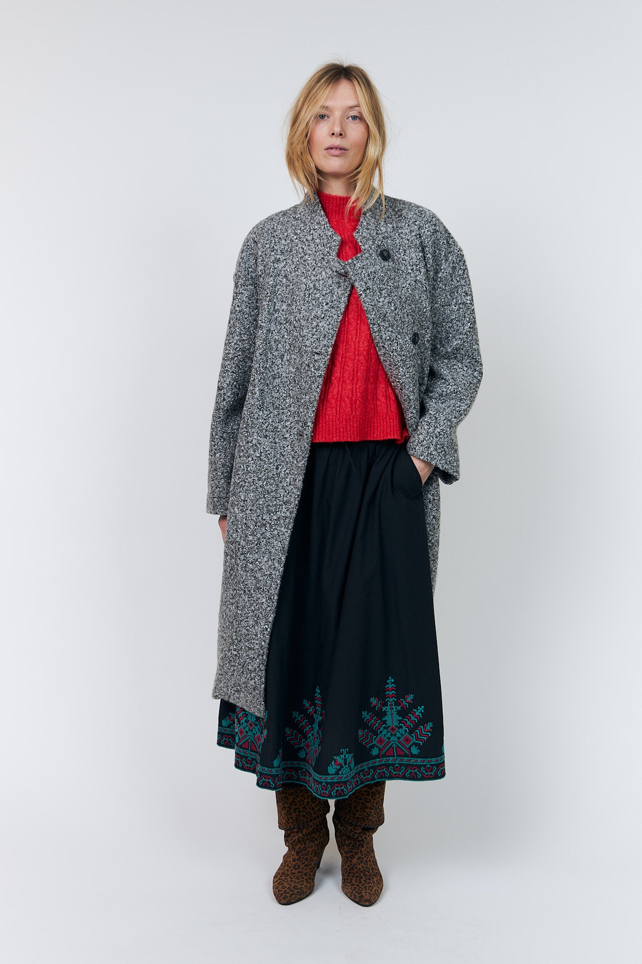 Lollys Laundry KayaLL Coat Outerwear 11 Grey Melange