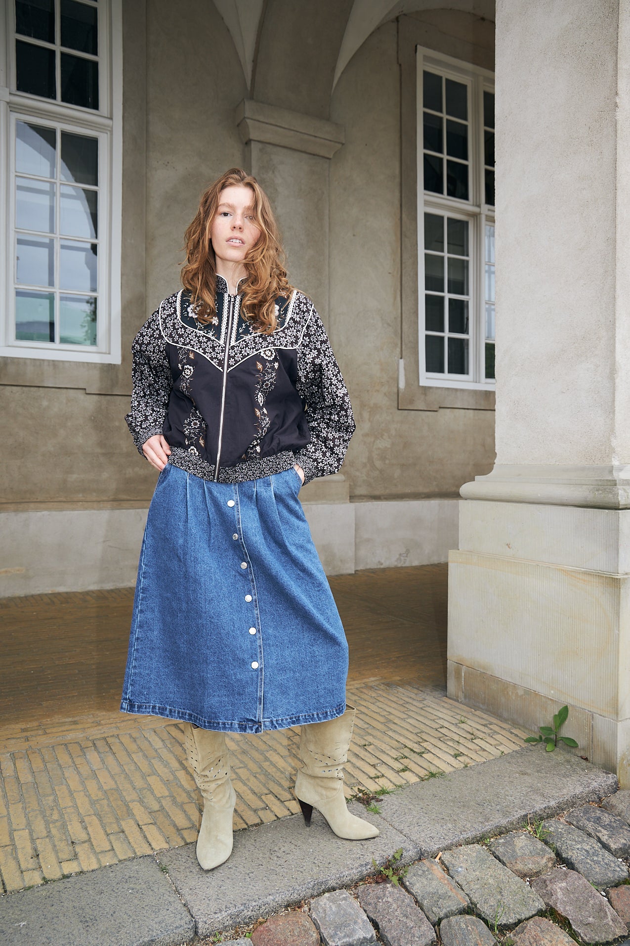 LennonLL Midi Skirt - Dark Blue