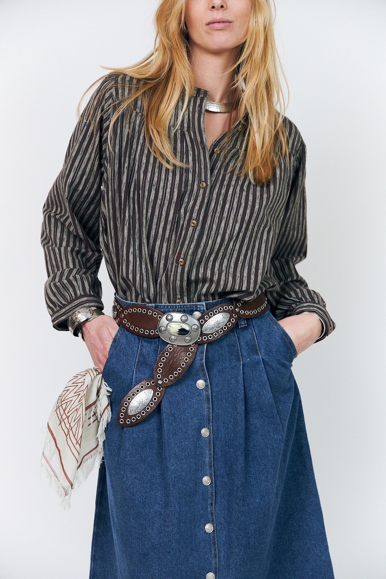 LennonLL Midi Skirt - Dark Blue