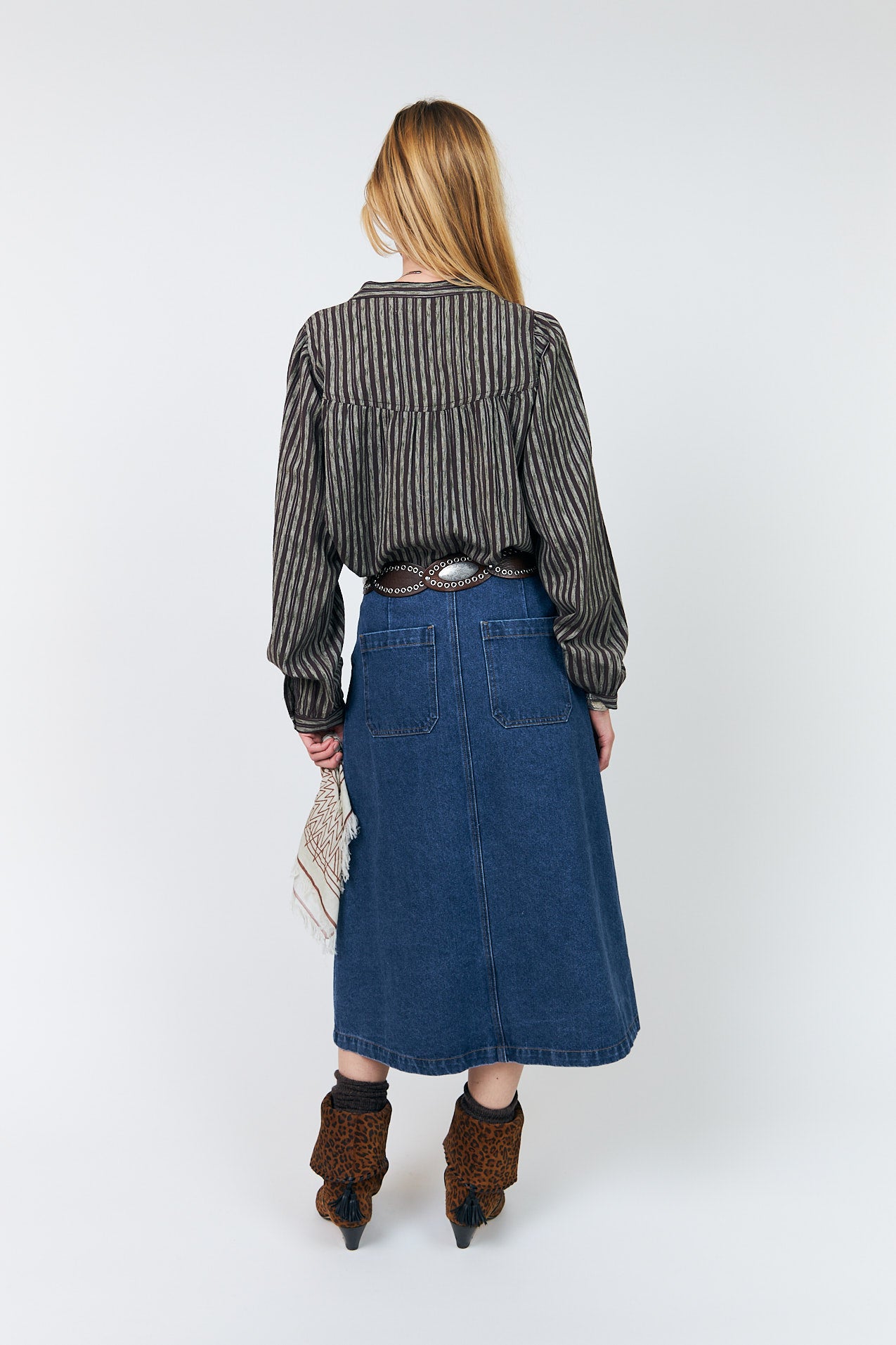 LennonLL Midi Skirt - Dark Blue