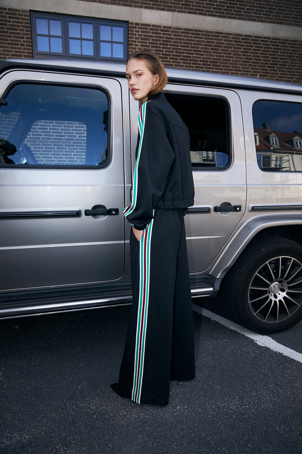 LiamLL Wide Leg Trousers with Side Stripes | Lollys Laundry