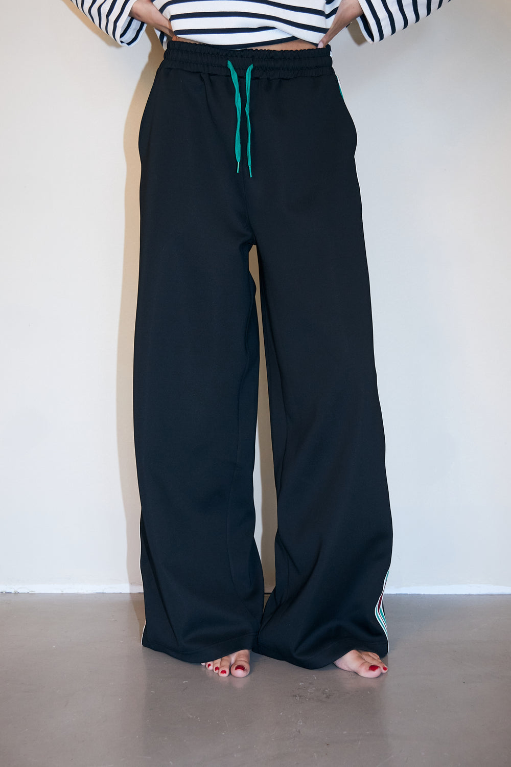 LiamLL Wide Leg Trousers with Side Stripes | Lollys Laundry