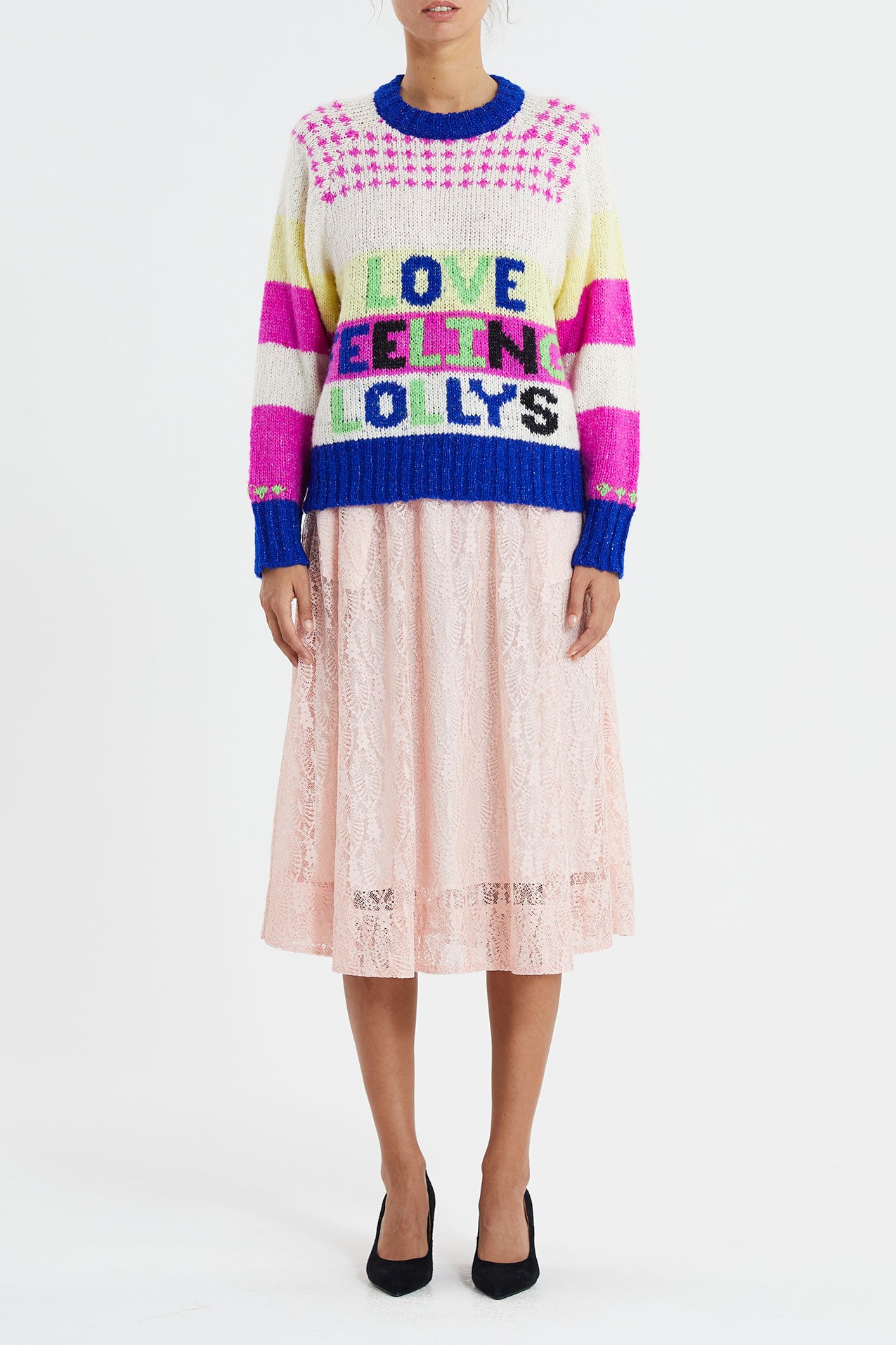 Lollys Laundry Logo Knit Jumper 70 Multi