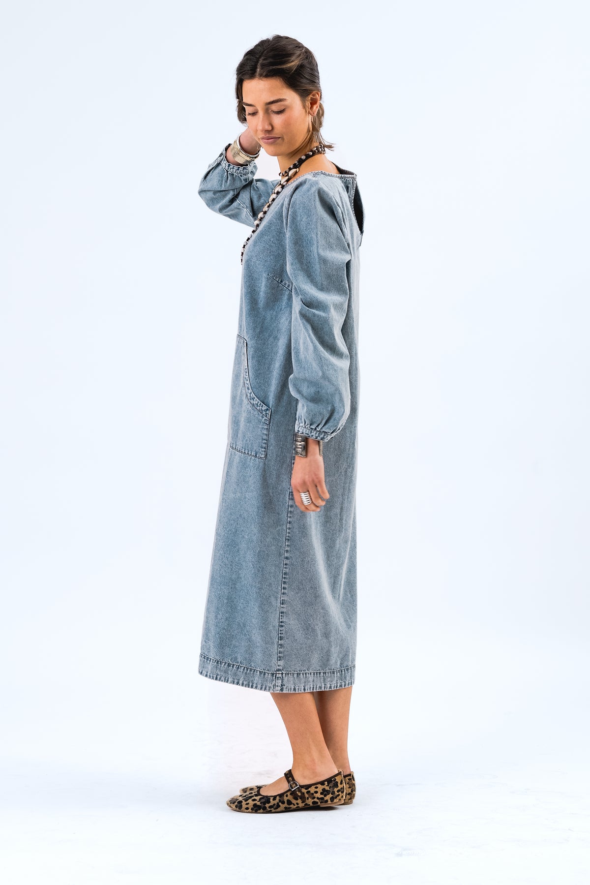 Lollys Laundry LucasLL Midi Dress Dress 100 Washed Denim