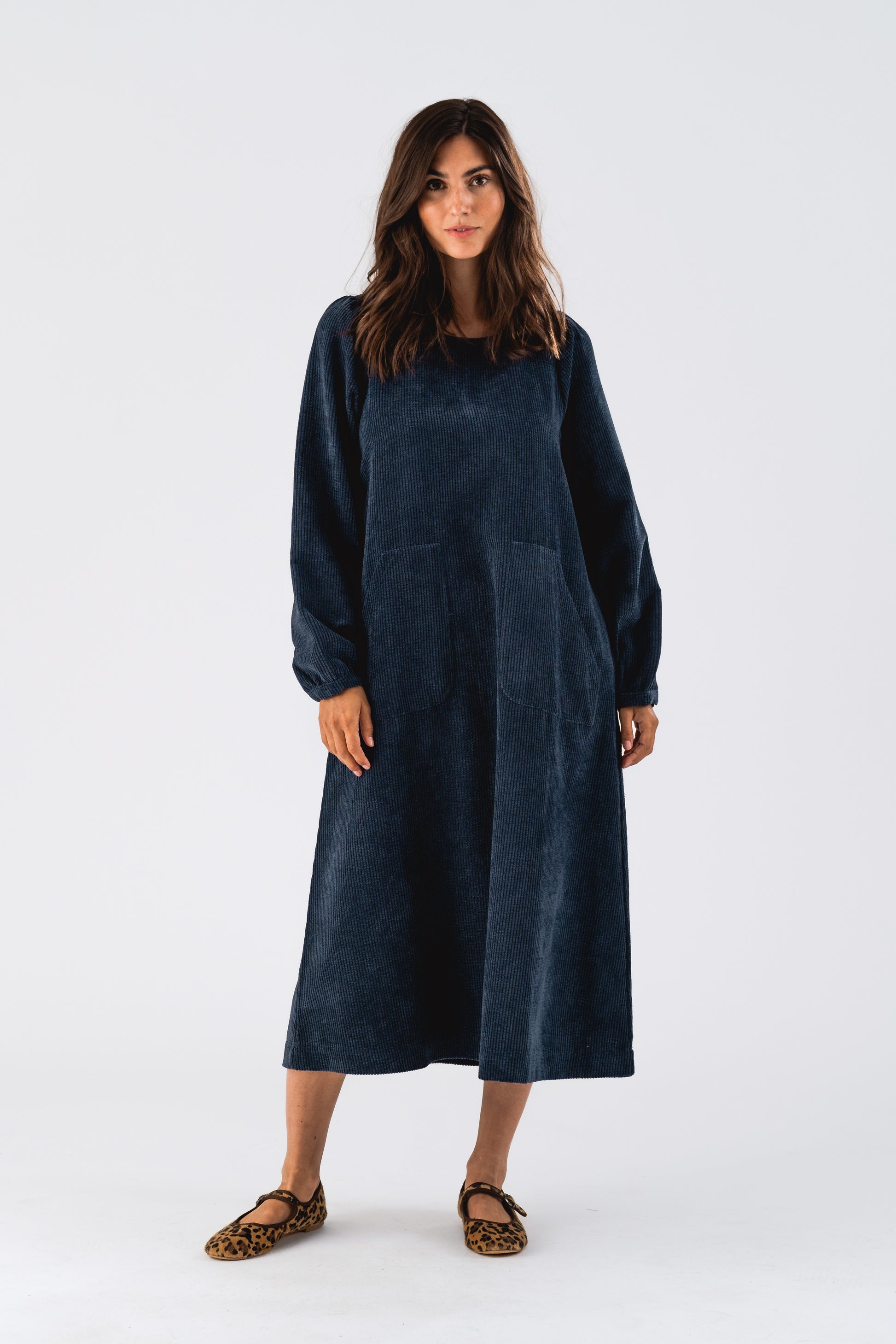 Lollys Laundry LucasLL Midi Dress LS Dress 23 Dark Blue