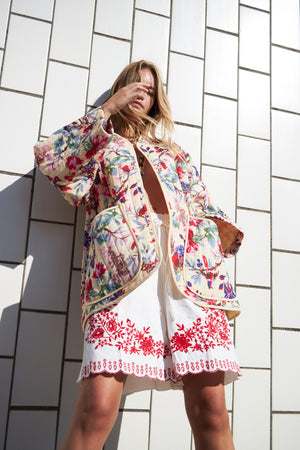 Lollys Laundry LuluLL Jacket 3/4 Kimono 74 Flower Print