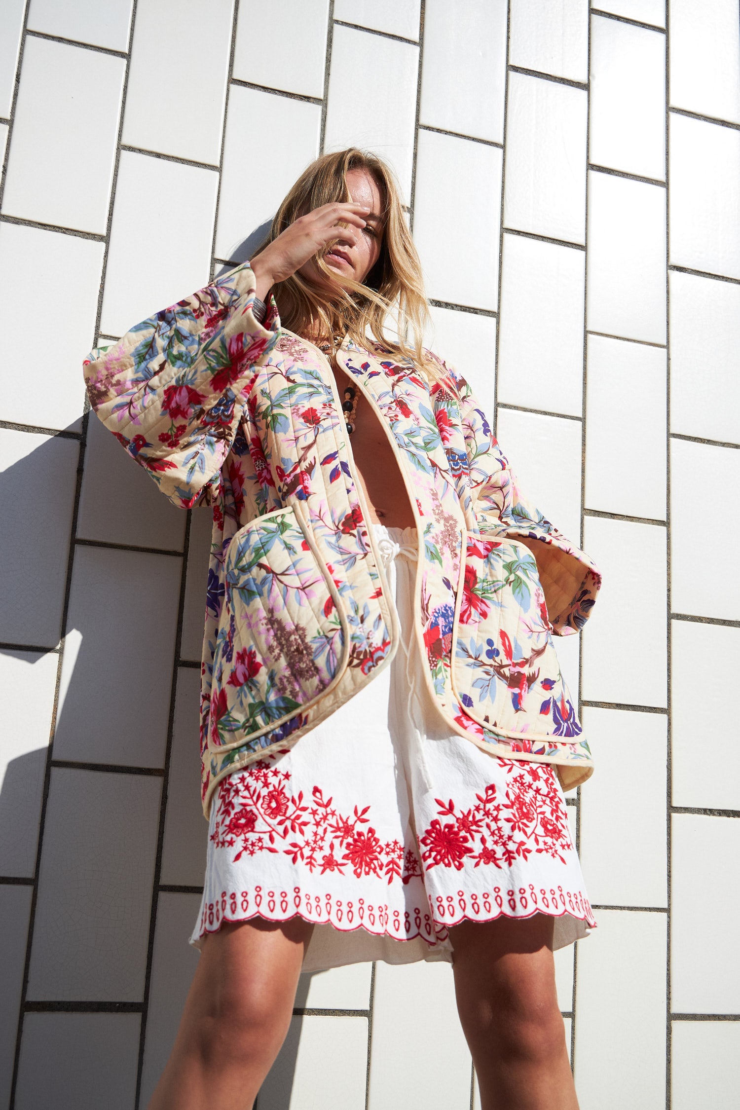 Lollys Laundry LuluLL Jacket 3/4 Kimono 74 Flower Print