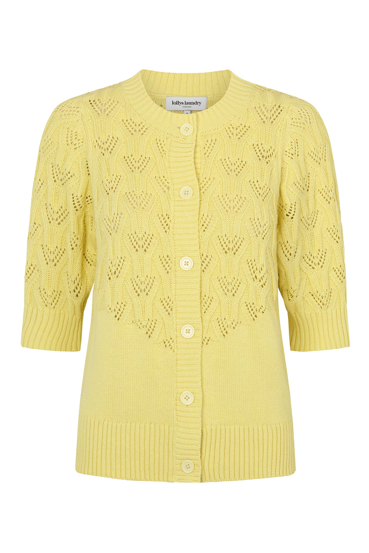 Lollys Laundry MalaLL Cardigan SS Jumper 39 Yellow