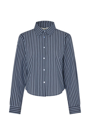 Lollys Laundry MarinaLL Cropped Shirt Shirt 23 Dark Blue