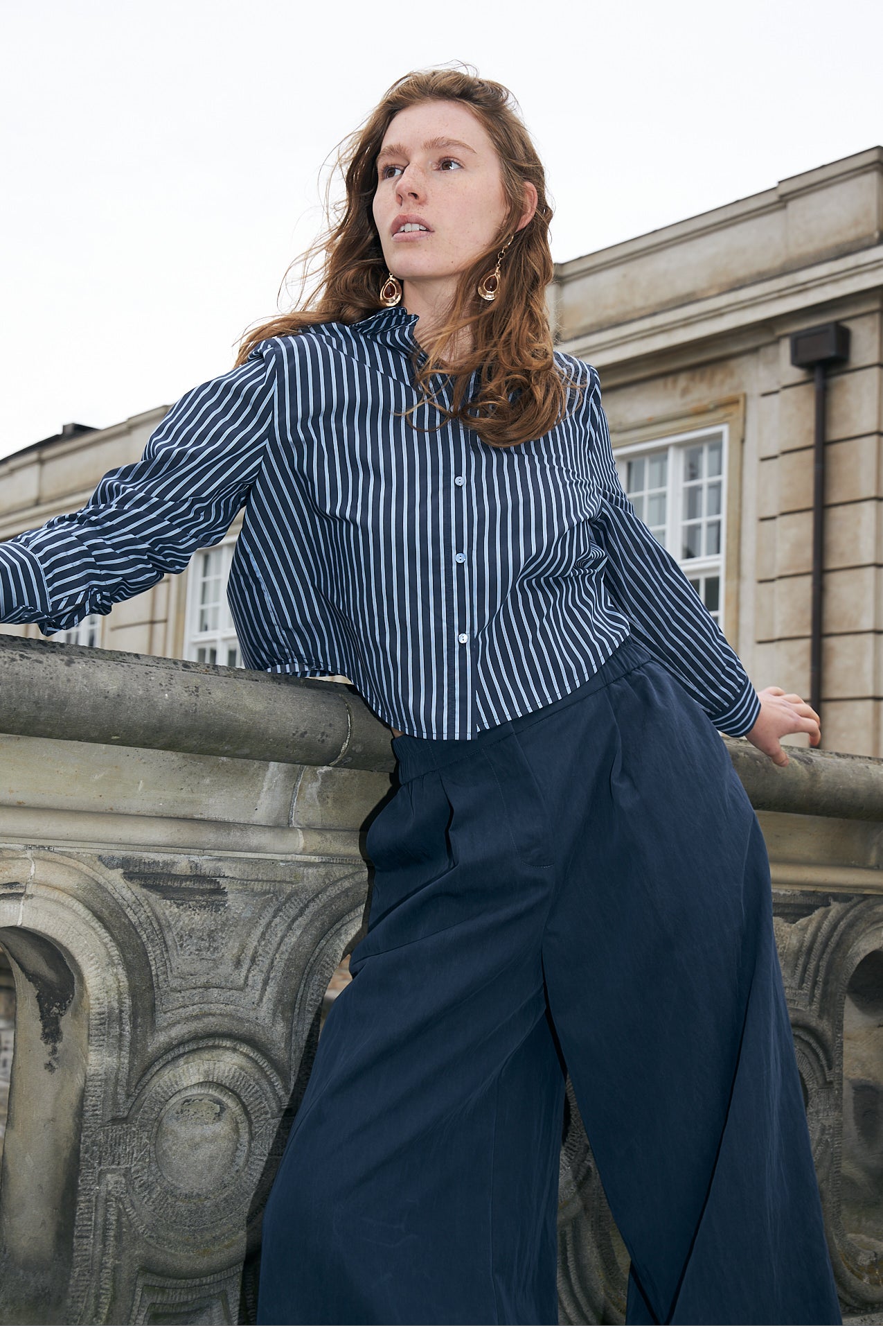 Lollys Laundry MarinaLL Cropped Shirt Shirt 23 Dark Blue