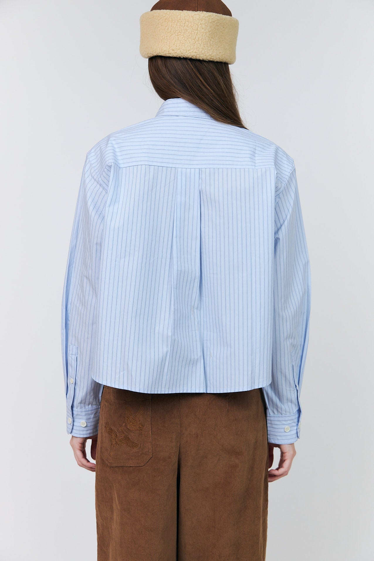 MarinaLL Cropped Shirt - Light Blue